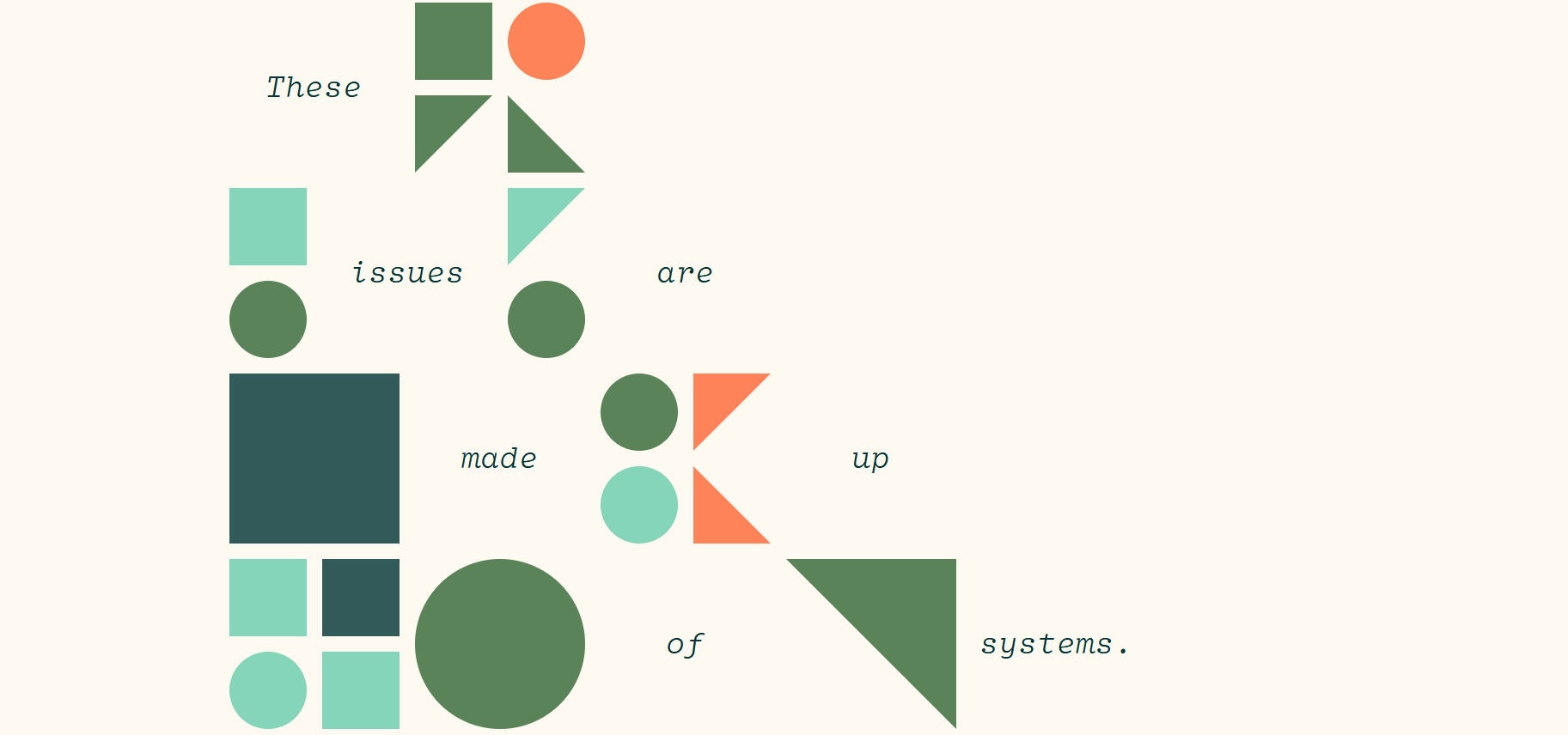 webpage with randomly generating shapes